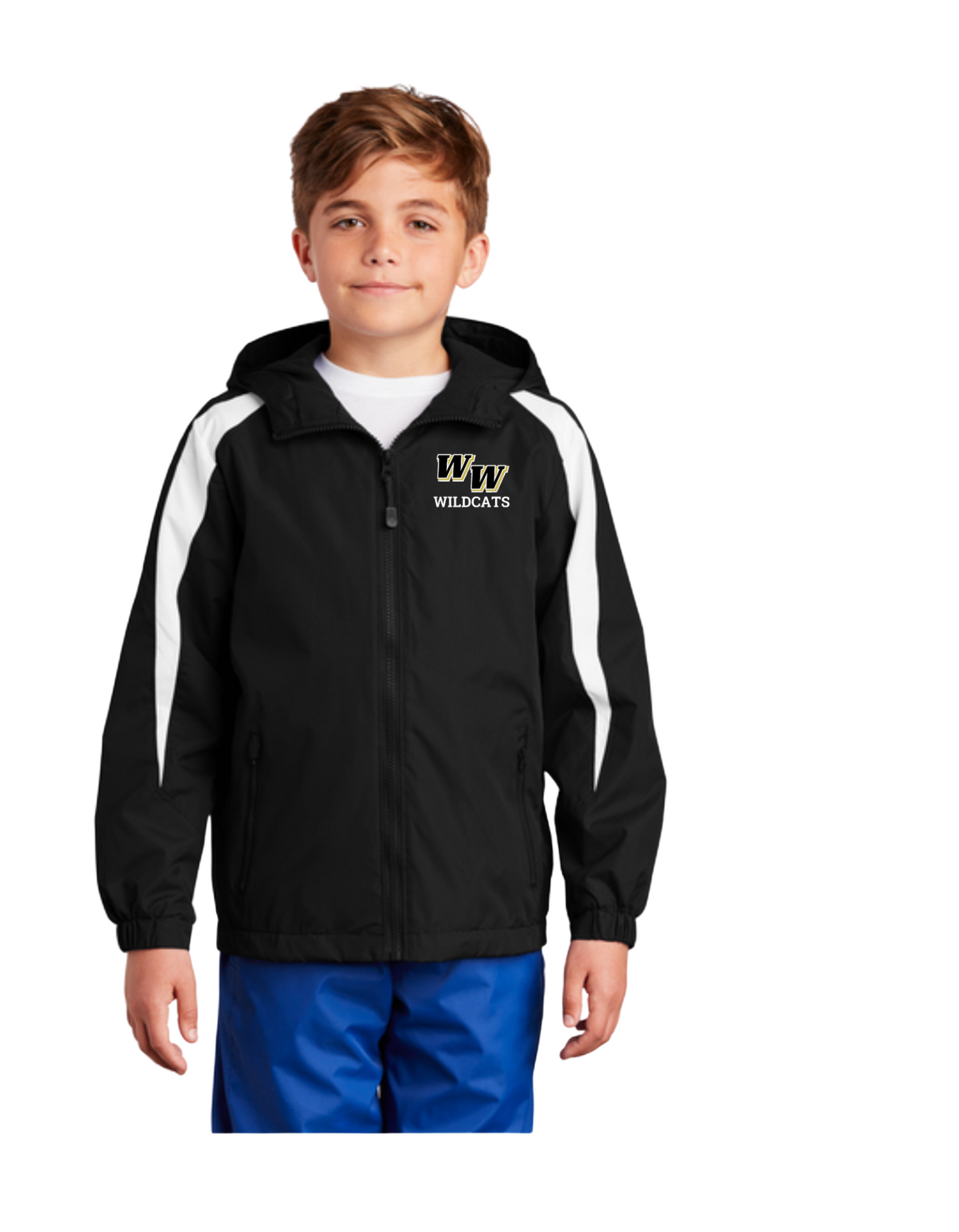 WWJR Wildcats Sport-Tek Fleece Lines Jacket Adult and Youth with Embroidery