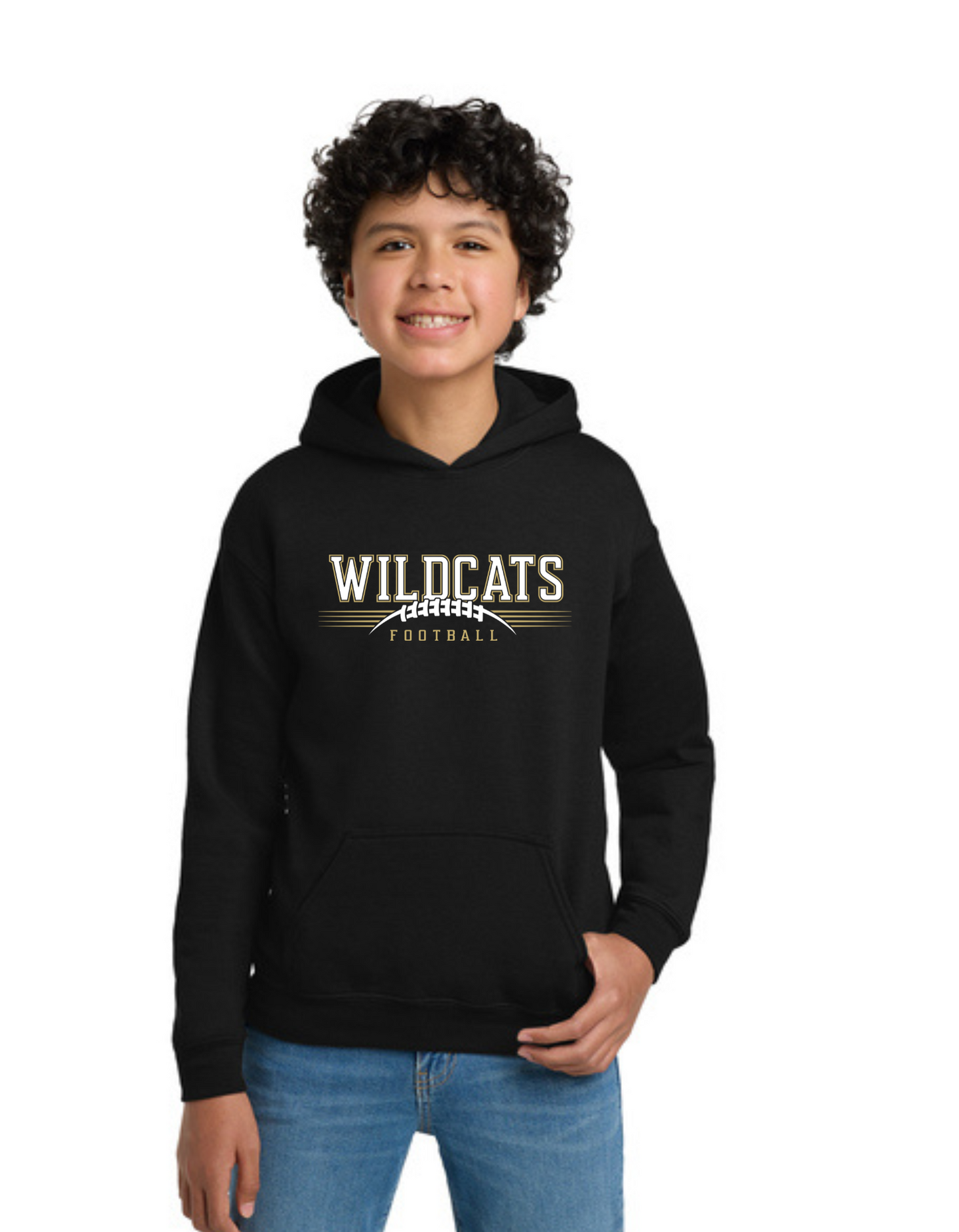 WWJR Wildcats Football Youth and Adult Gildan Softstyle Pullover Hooded Sweatshirt