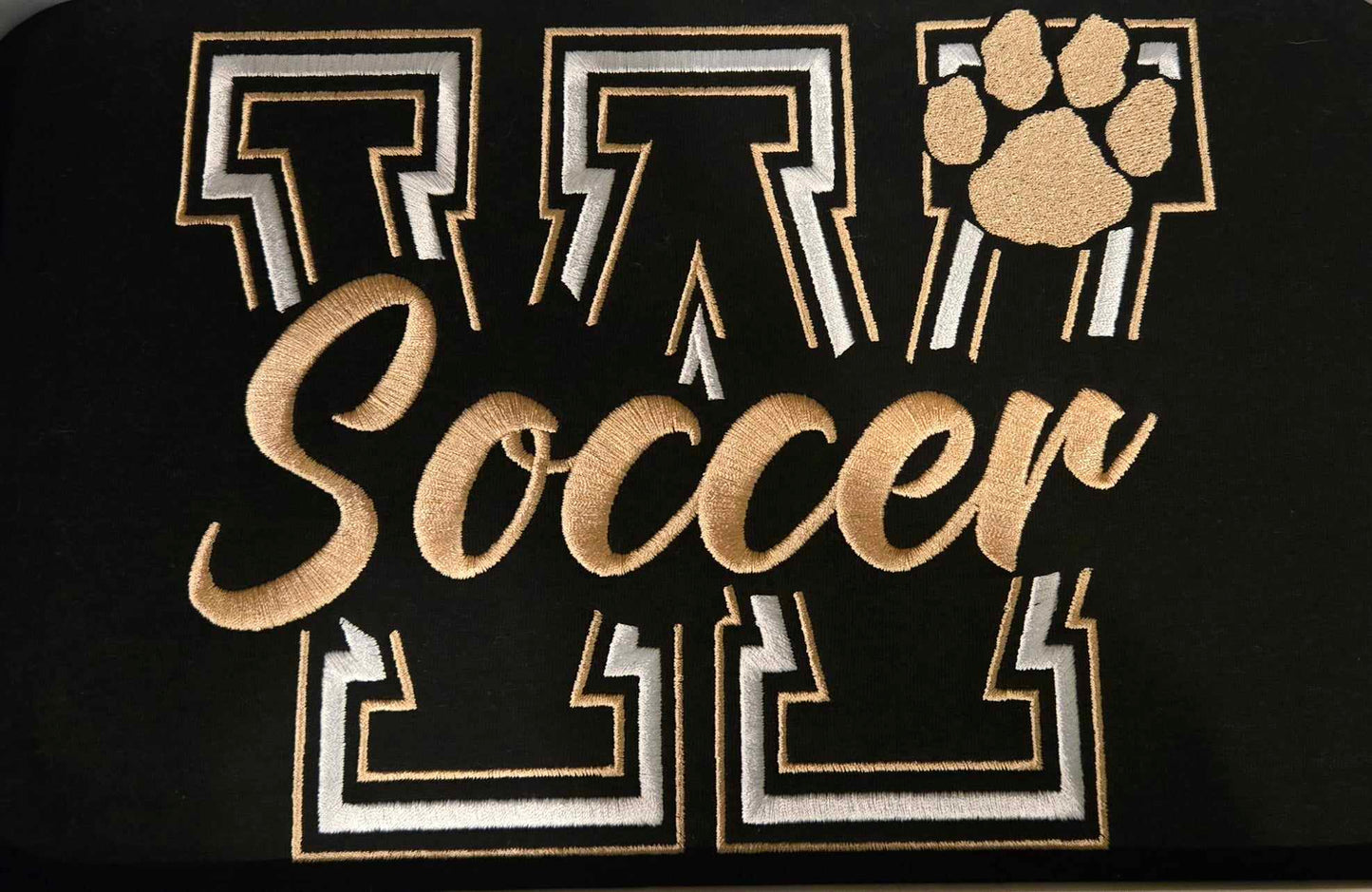 Embroidered Wildcat Black/Vegas Gold Hoodies Pick your sport!