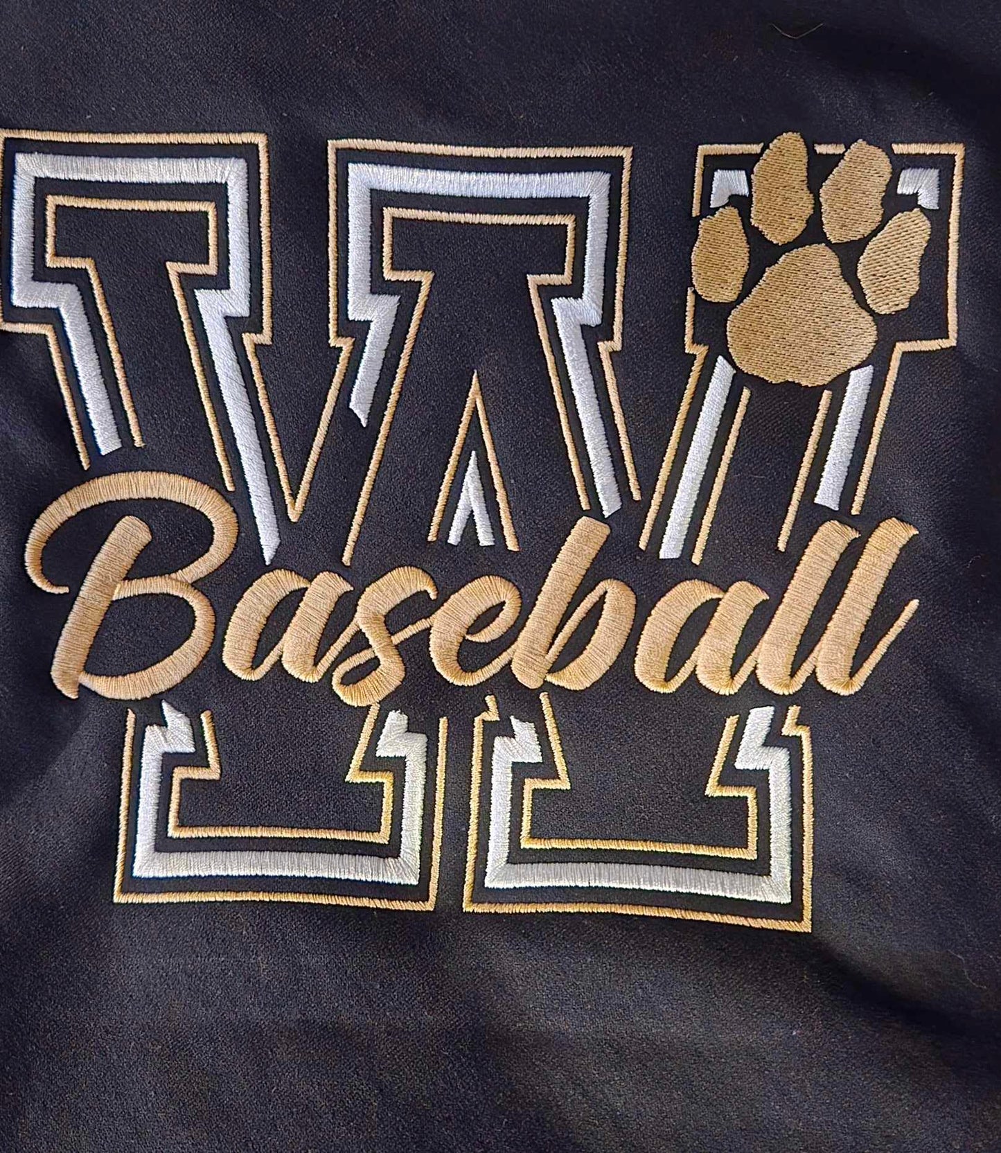 Embroidered Wildcat Black/Vegas Gold Hoodies Pick your sport!