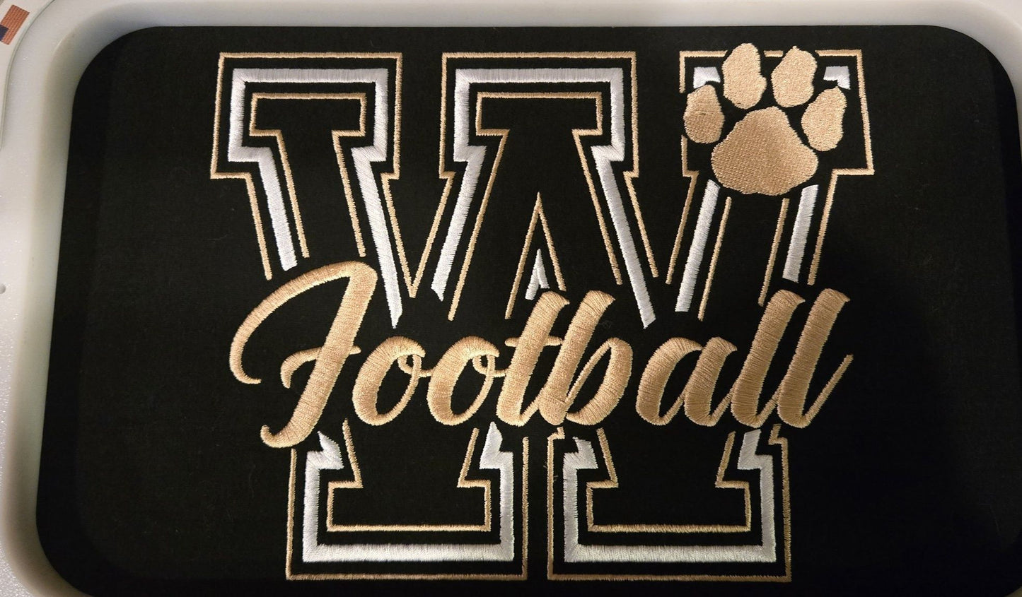 Embroidered Wildcat Black/Vegas Gold Hoodies Pick your sport!