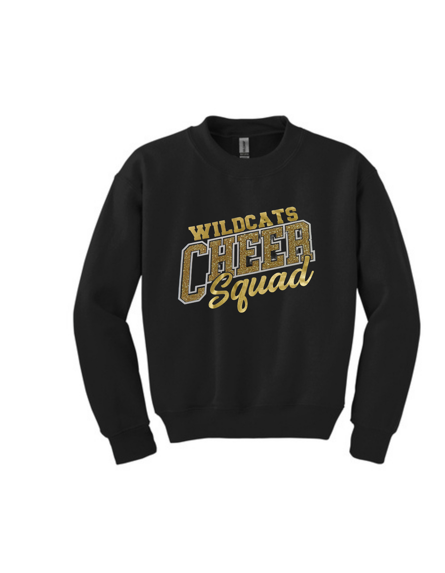 WWJR Glitter Cheer Gildan Heavy Crewneck Sweatshirt Youth & Adult