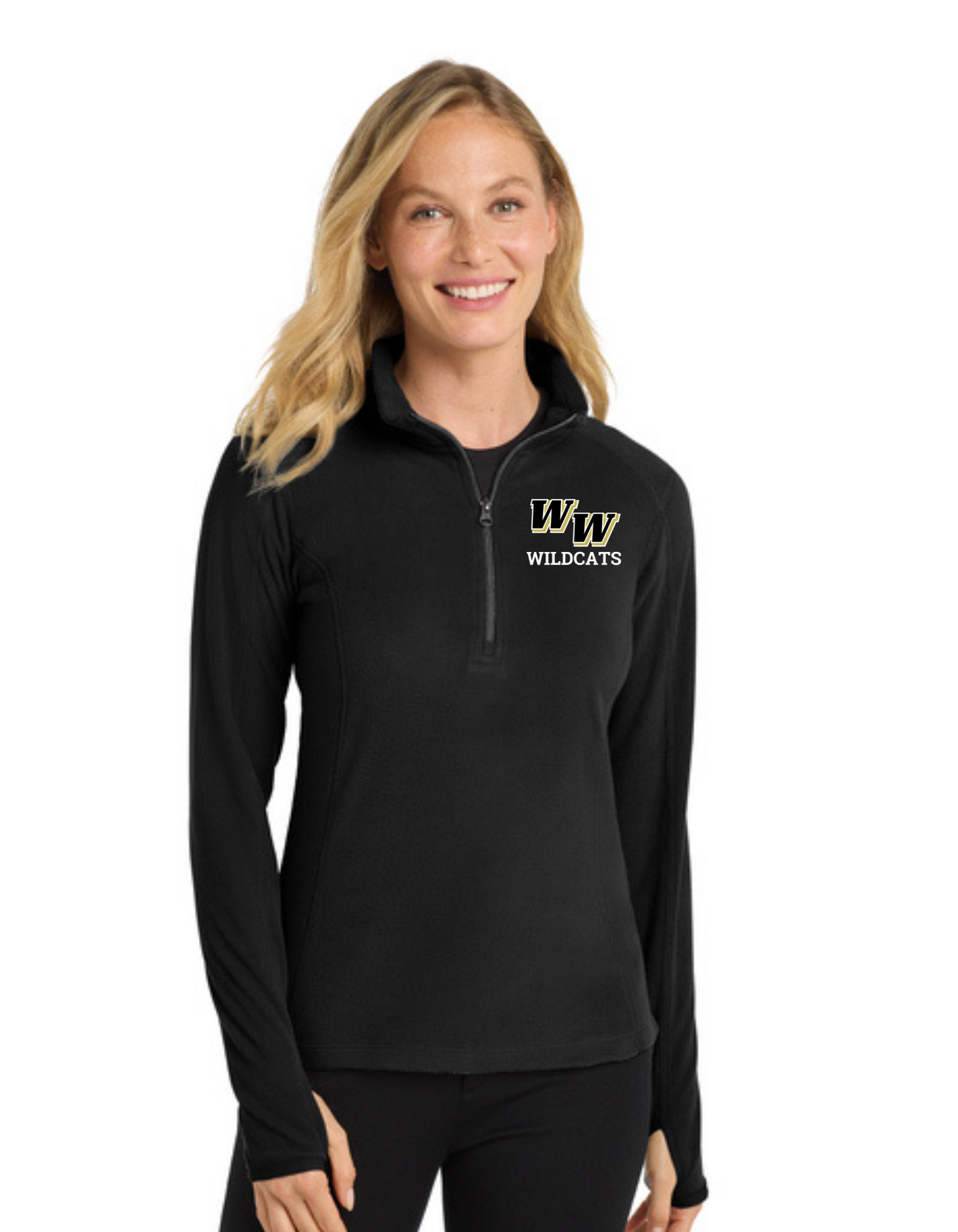 WWJR Wildcats Embroidered Port Authority® Women's Microfleece 1/2-Zip Pullover