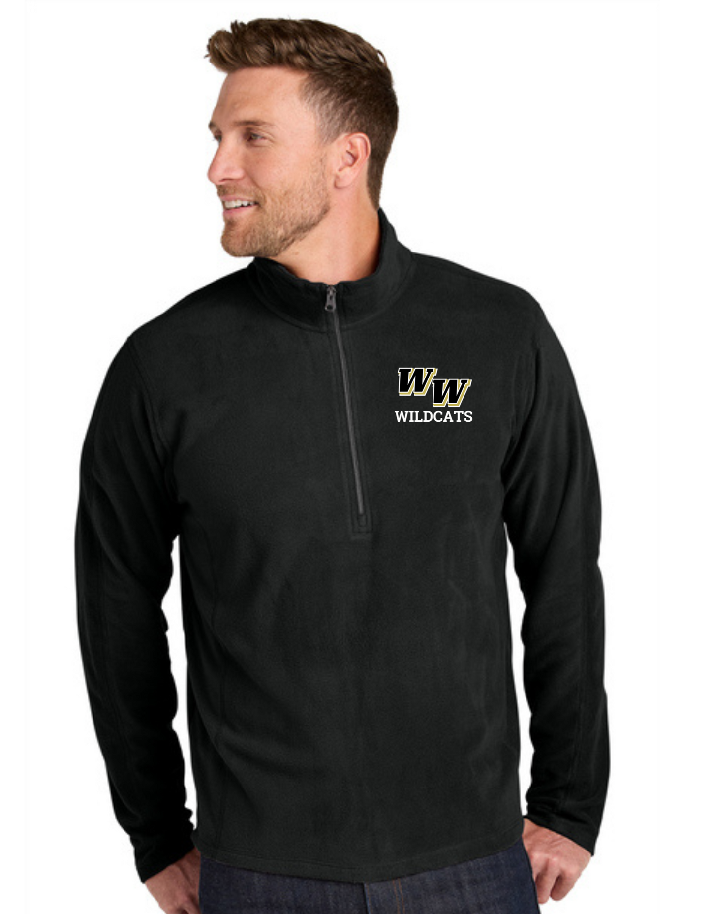 WWJR Wildcats Embroidered Port Authority® Microfleece 1/2-Zip Pullover