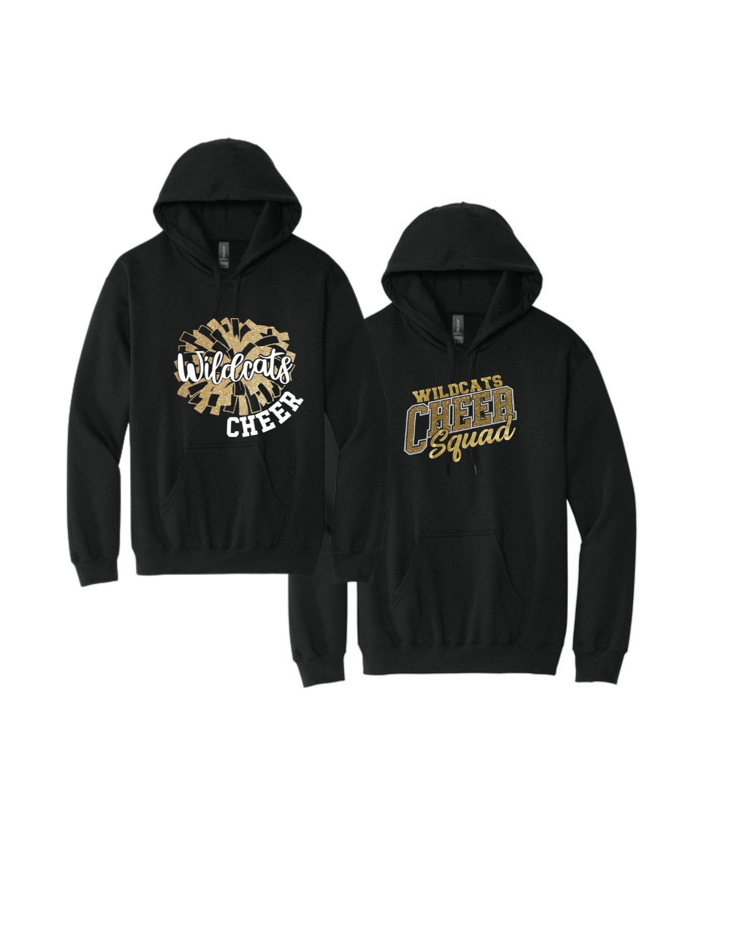 WWJR Wildcats Glitter Cheer Designs Youth Gildan® Softstyle® Pullover Hooded Sweatshirt