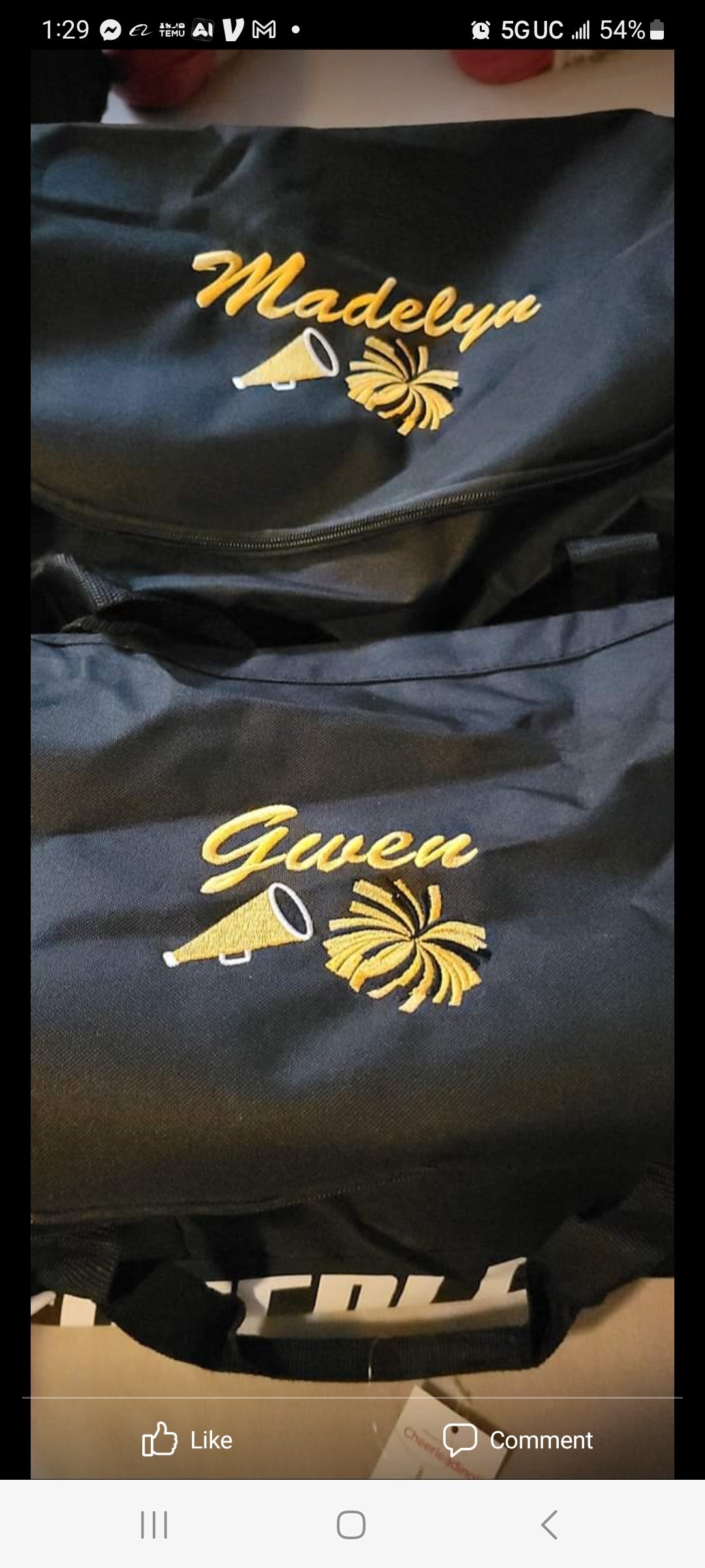 Embroidered Duffle Bag