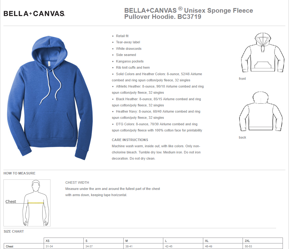 WWJR Wildcats Cheer Adult Gildan Softstyle Pullover Hooded Sweatshirt with Bella upgrade available