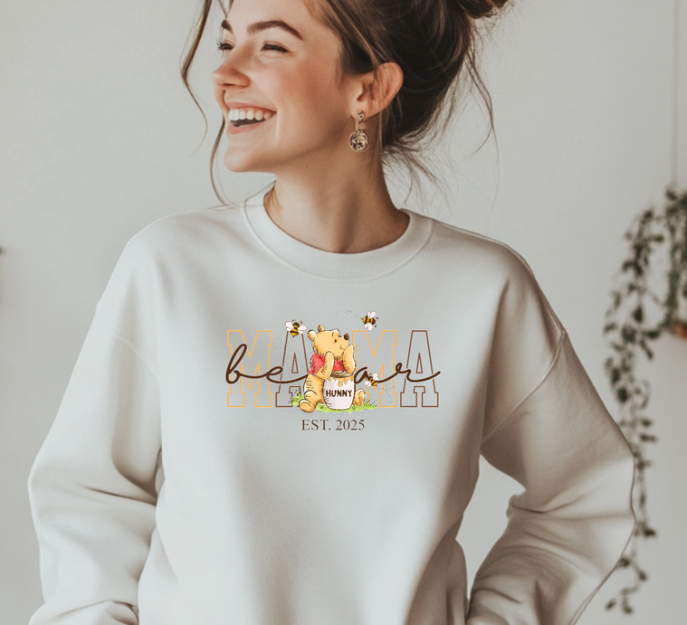 Custom Mama Bear Crewneck with custom names on sleeve