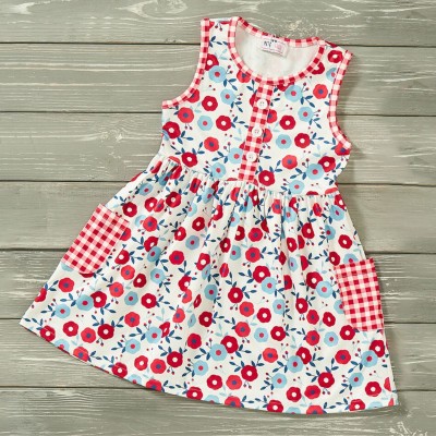 Pete & Lucy Pretty Patriotic Dress 12/18 months