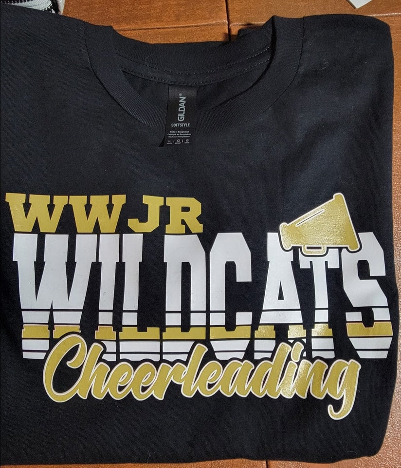 WWJR Wildcats Cheer Design Fundraiser Item Adult and Youth