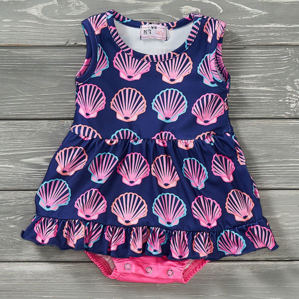 Pete & Lucy Sea Blush Infant Romper