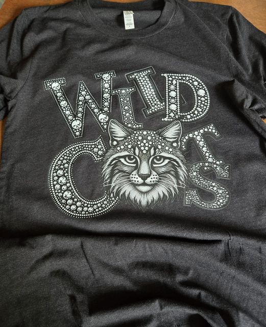 Faux Rhinestone Wildcats T-shirt, Hoodie, V-neck or Long sleeve options