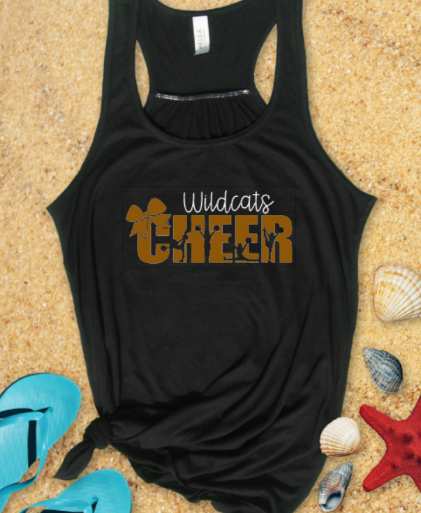 WWJR Wildcats Bella + Canvas Glitter Tank top Fundraiser Item Womans Adult and Youth