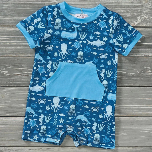 Pete & Lucy Under the Sea Boys Romper