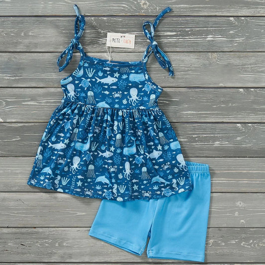 Pete & Lucy Under the Sea 2 pc short set