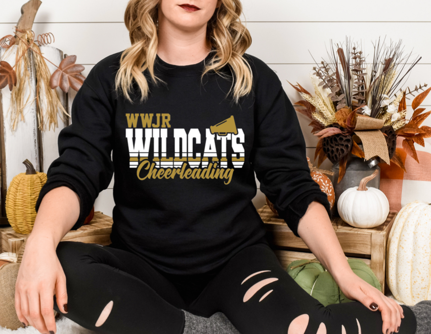 WWJR Wildcats Cheer Design Fundraiser Item Adult and Youth