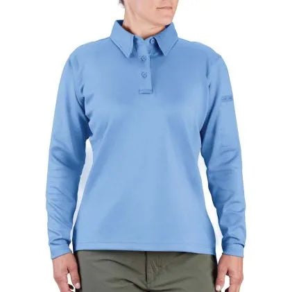 I.C.E.® Women's Performance Polo - Long Sleeve-Light Blue