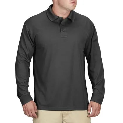 Men's Uniform Polo - Long Sleeve / Charcoal