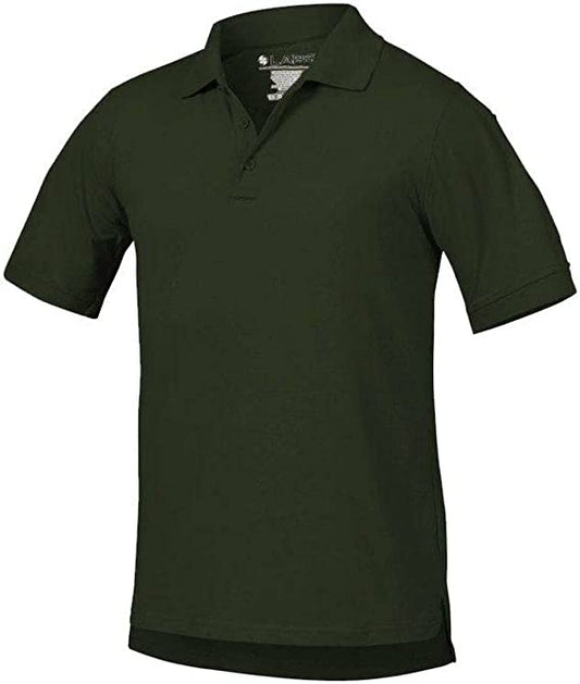 MENS LA Police Gear Tactical Short Sleeve Polo Shirt, Lightweight Anti-Wrinkle OD Green